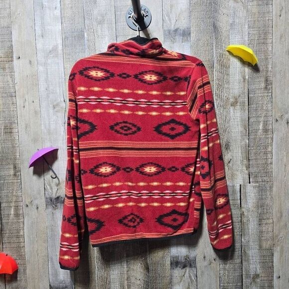 Cinch Ladies Red Polar Fleece Pullover - Picture 4 of 6